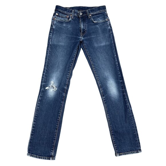 Levis Other - Levis 511 Mens Jeans 31x32 Blue Slim Straight Mid Rise Premium Distressed